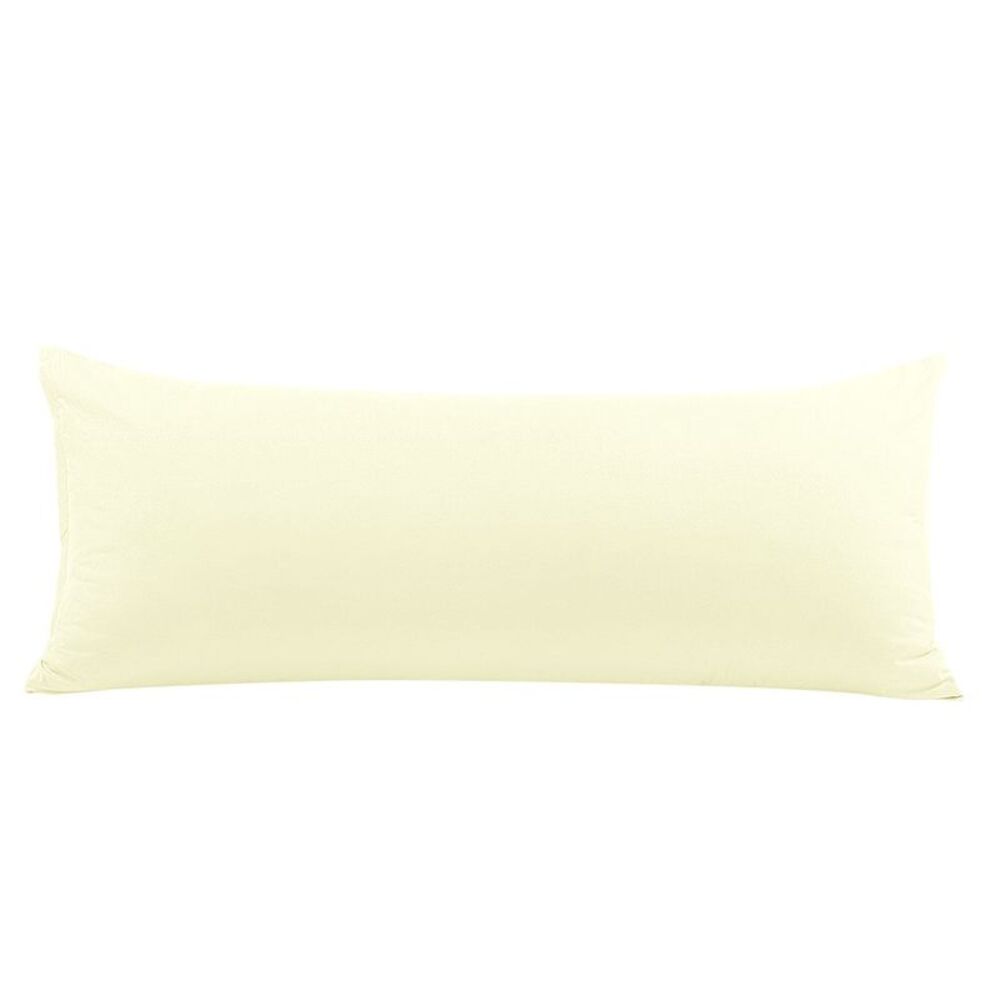 Body Pillowcase with Zipper Closure Microfiber 20"x48" Pearl White